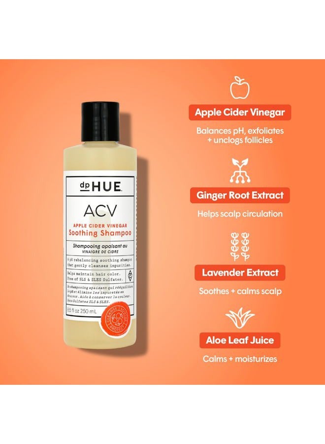 dpHUE ACV Soothing Shampoo, 8.5 oz - Sulfate Free Dry Scalp Shampoo For Color Treated Hair With Apple Cider Vinegar, Ginger Root, Lavender and Aloe - Image 2